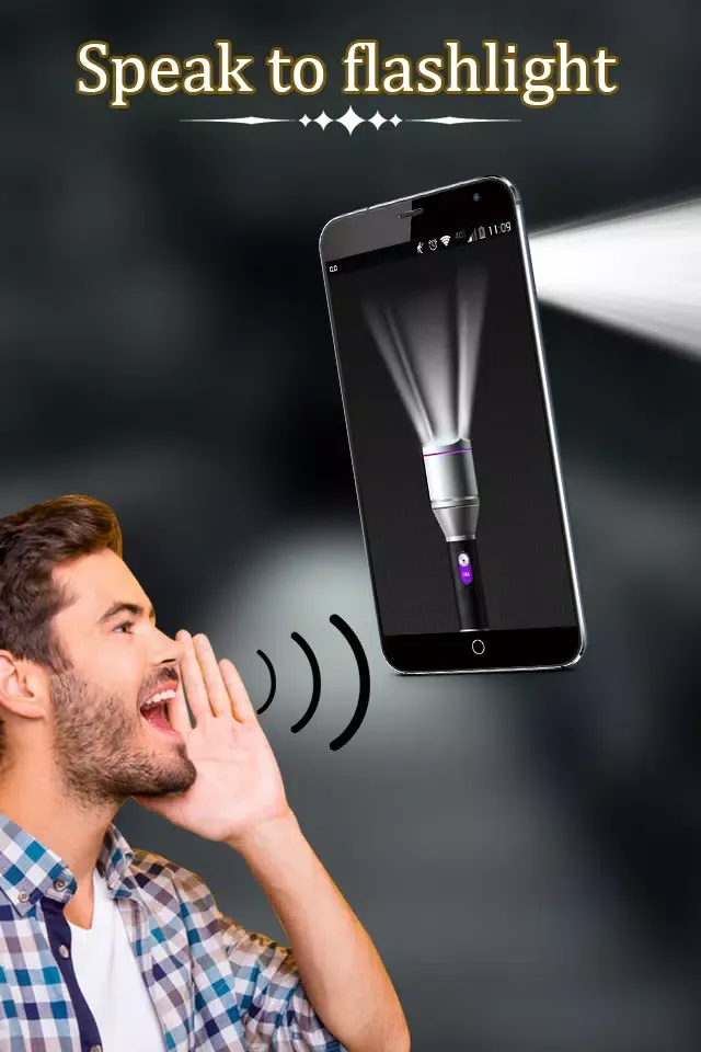 Zrzuty ekranu Voice Torch Light - Flashlight