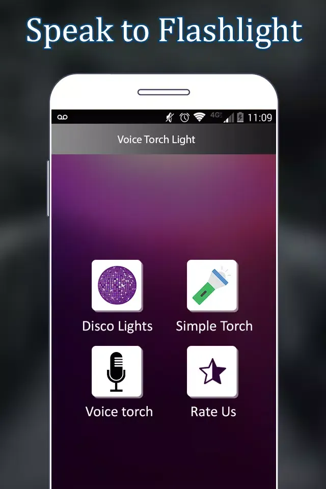 Zrzuty ekranu Voice Torch Light - Flashlight
