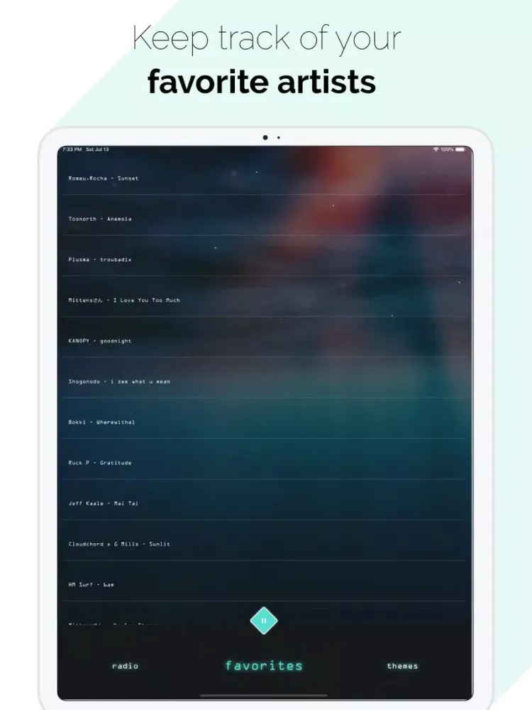 Lo-Fi Radio: Work,Study,Chill iPad  Screenshots
