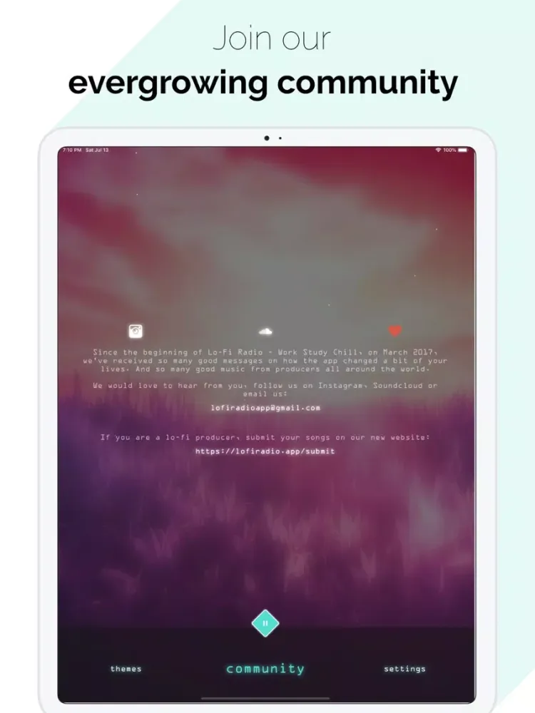 Lo-Fi Radio: Work,Study,Chill iPad  Screenshots