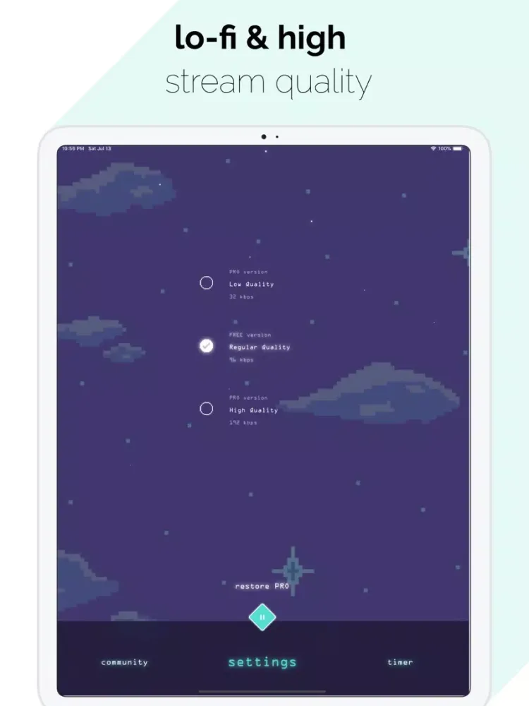 Lo-Fi Radio: Work,Study,Chill iPad  Screenshots