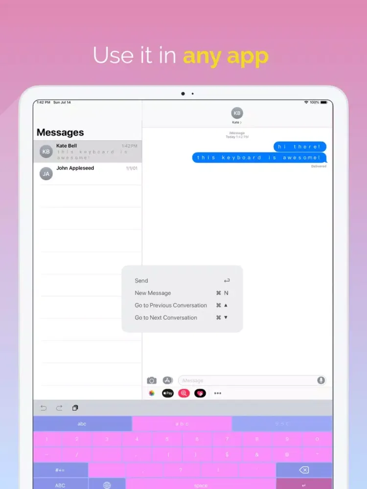 Tangkapan skrin Vapor: Aesthetic Keyboard iPad 