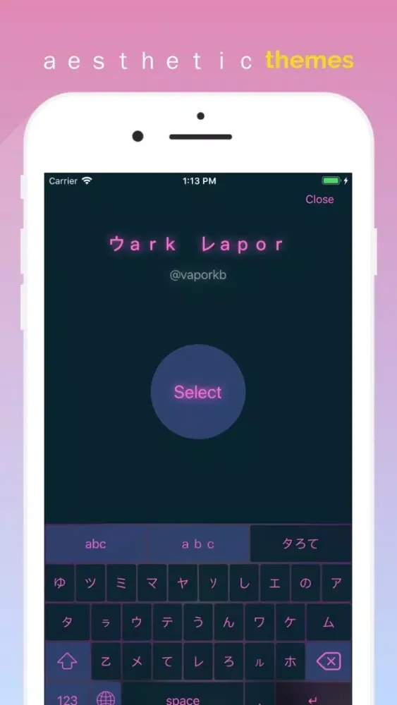 Tangkapan skrin Vapor: Aesthetic Keyboard