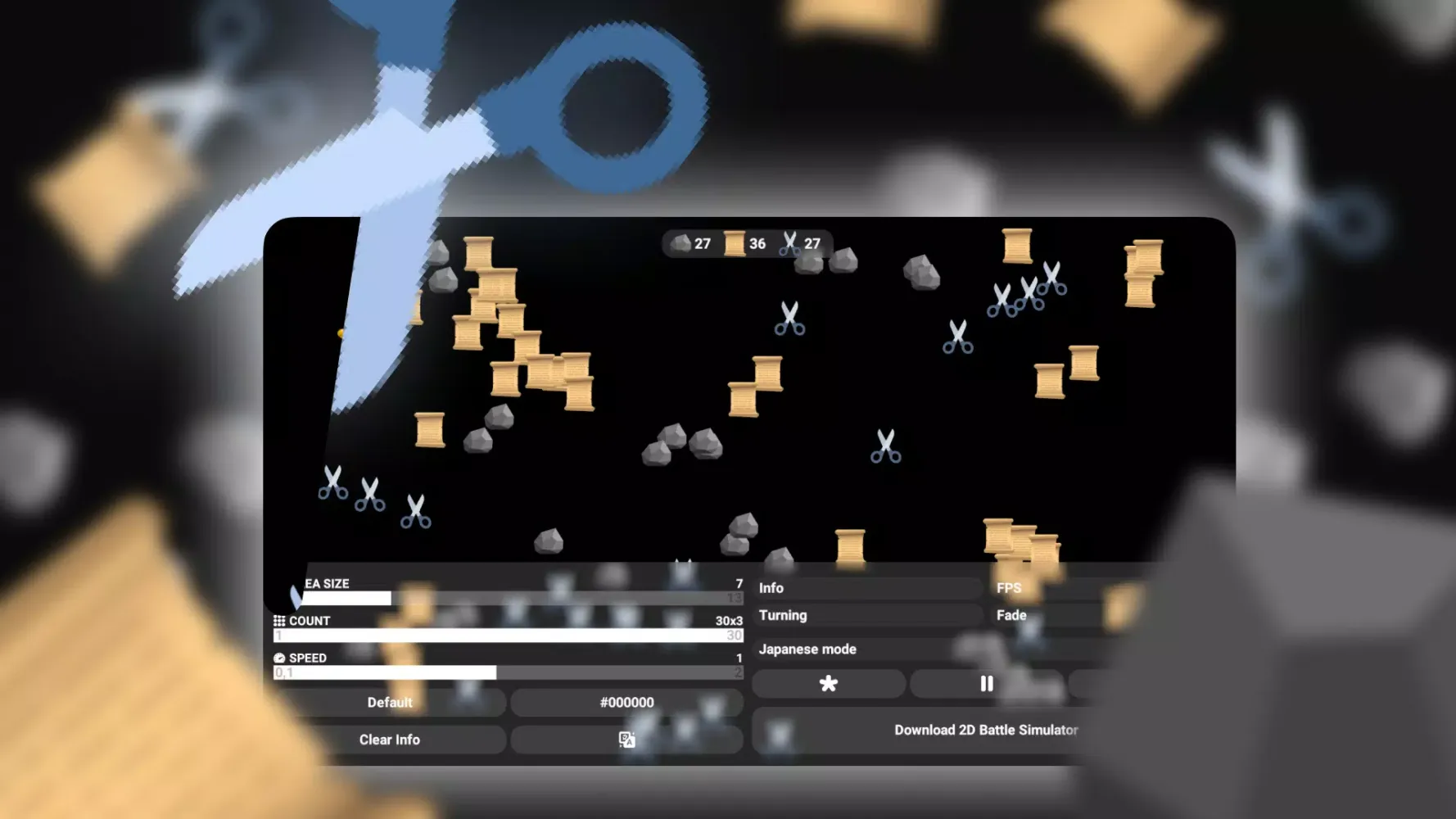 Rock Paper Scissors Simulator Screenshots