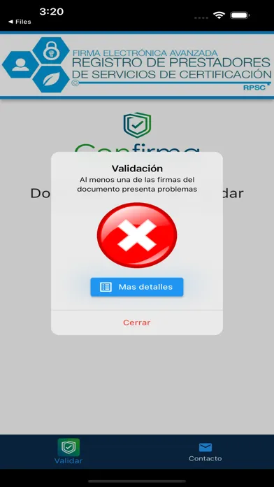 Ảnh chụp màn hình của Confirma