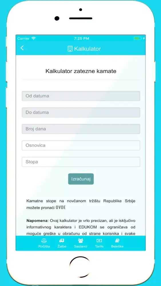 Advokatski e-Rokovnik スクリーンショット