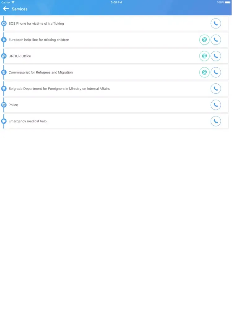 QA for Refugees in Serbia iPad  スクリーンショット