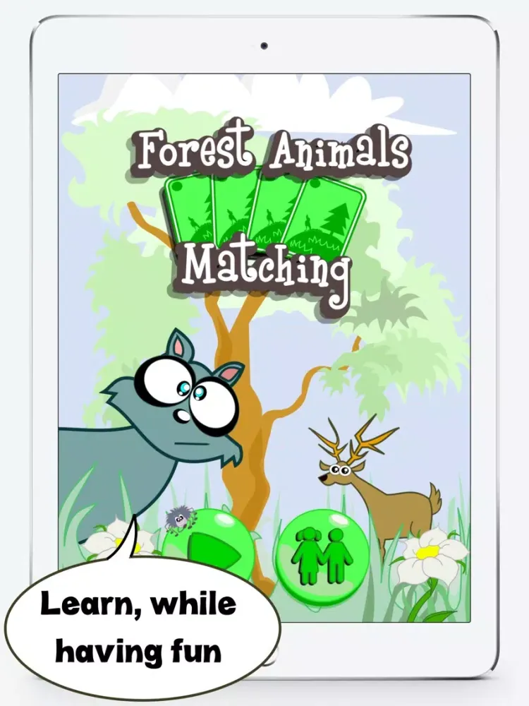 Forest Animals Matching Game for Kids and Toddlers iPad 应用截图