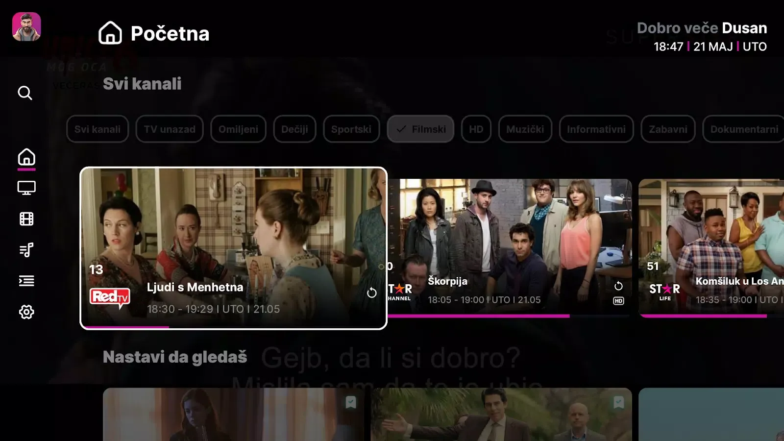 Captures d'écran de Orion TV