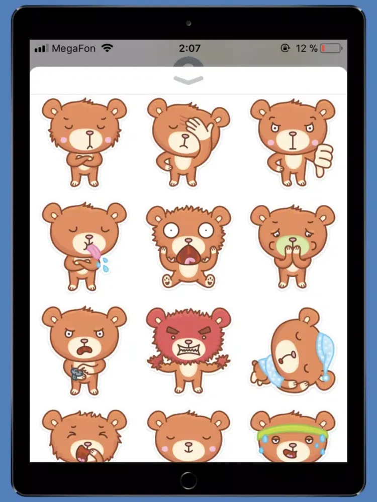 Bear STiK Sticker Pack iPad  Screenshots
