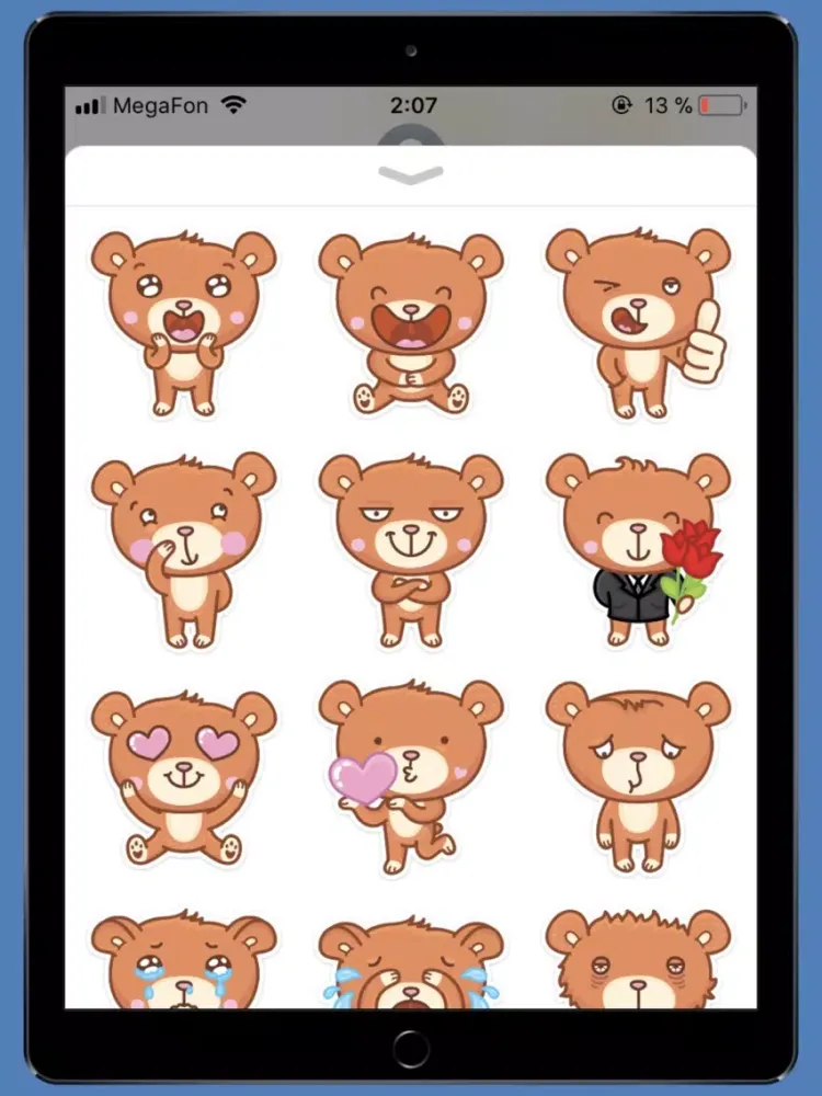 Bear STiK Sticker Pack iPad  Screenshots