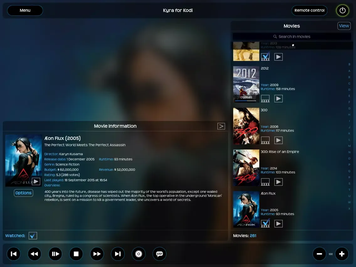 Zrzuty ekranu Kyra for Kodi iPad 