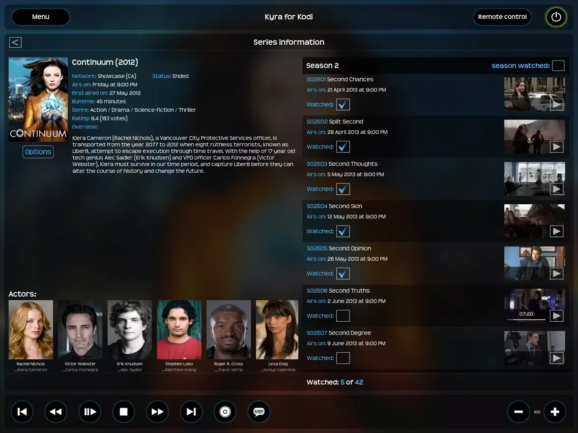 Zrzuty ekranu Kyra for Kodi iPad 