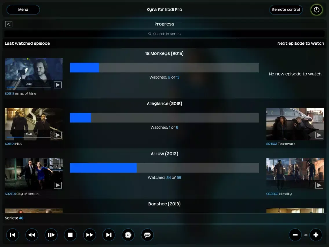 Zrzuty ekranu Kyra for Kodi iPad 