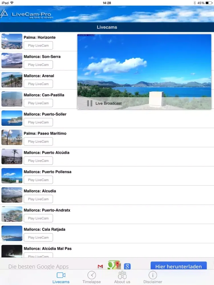 LiveCam-Pro iPad  Screenshots
