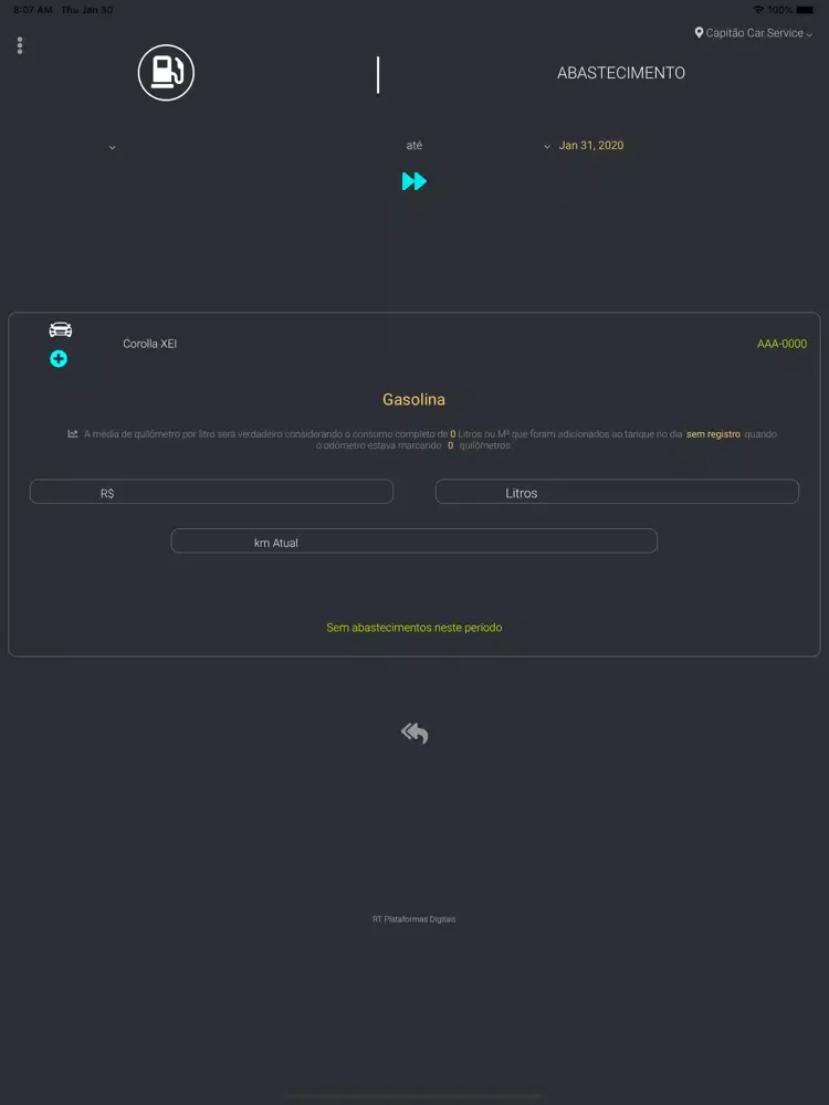 Screenshot di Capitão Car Service iPad 