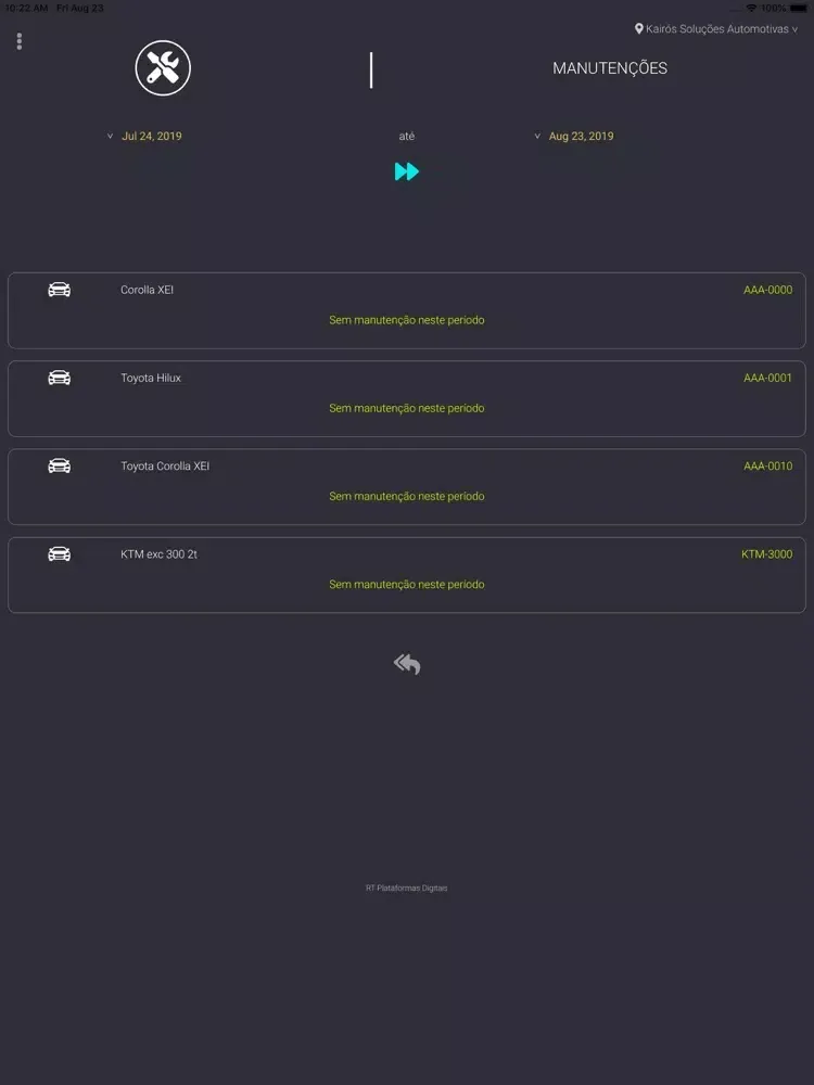 Kairos Automotivo iPad 应用截图
