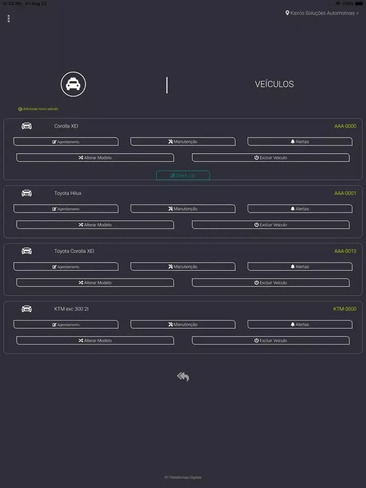 Kairos Automotivo iPad 应用截图
