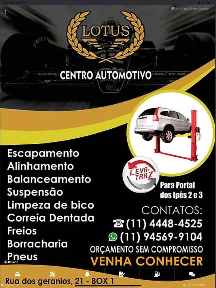 Zrzuty ekranu Lotus Auto Center Cajamar iPad 
