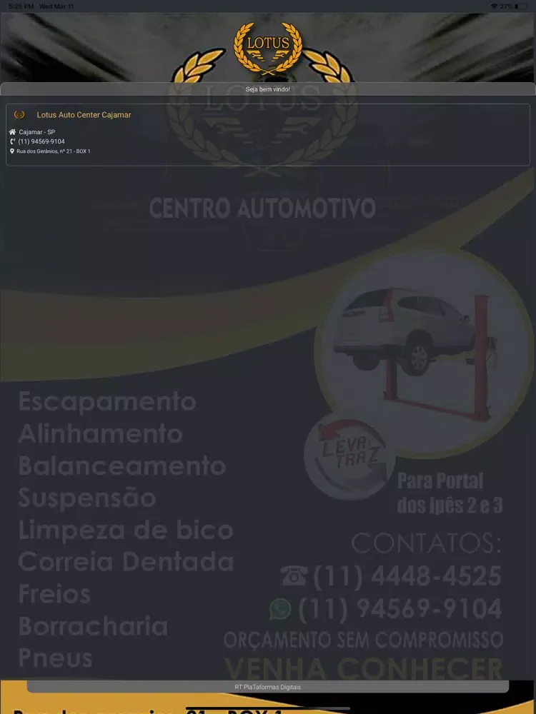 Zrzuty ekranu Lotus Auto Center Cajamar iPad 