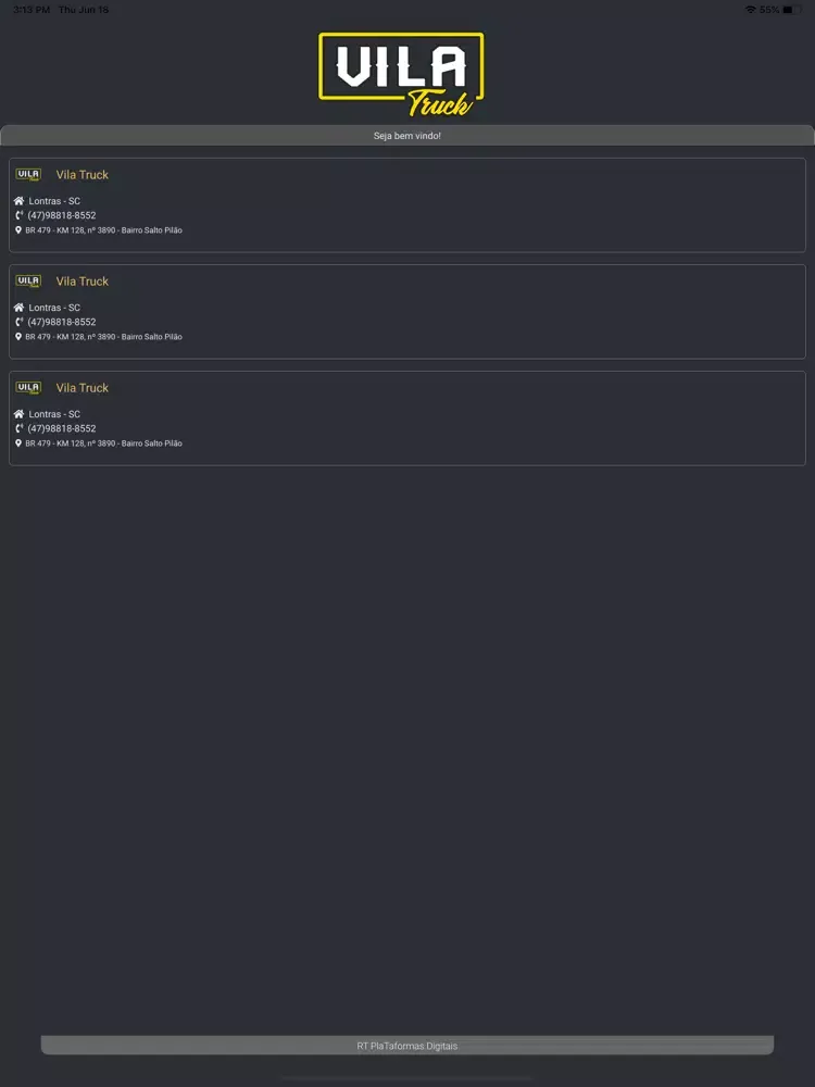 Capturas de tela do Vila Truck iPad 