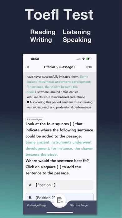 Capturas de pantalla de TOEFL Practice | Test