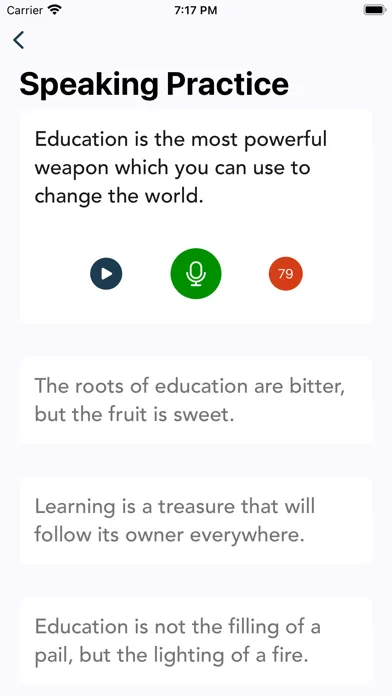 Capturas de pantalla de TOEFL Practice | Test