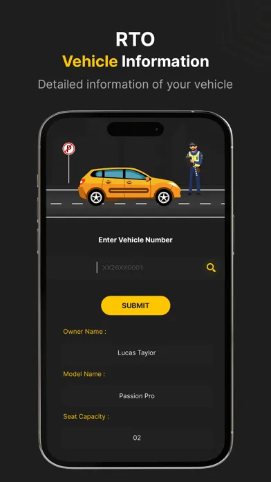 Captures d'écran de RTO All Vehicle Details