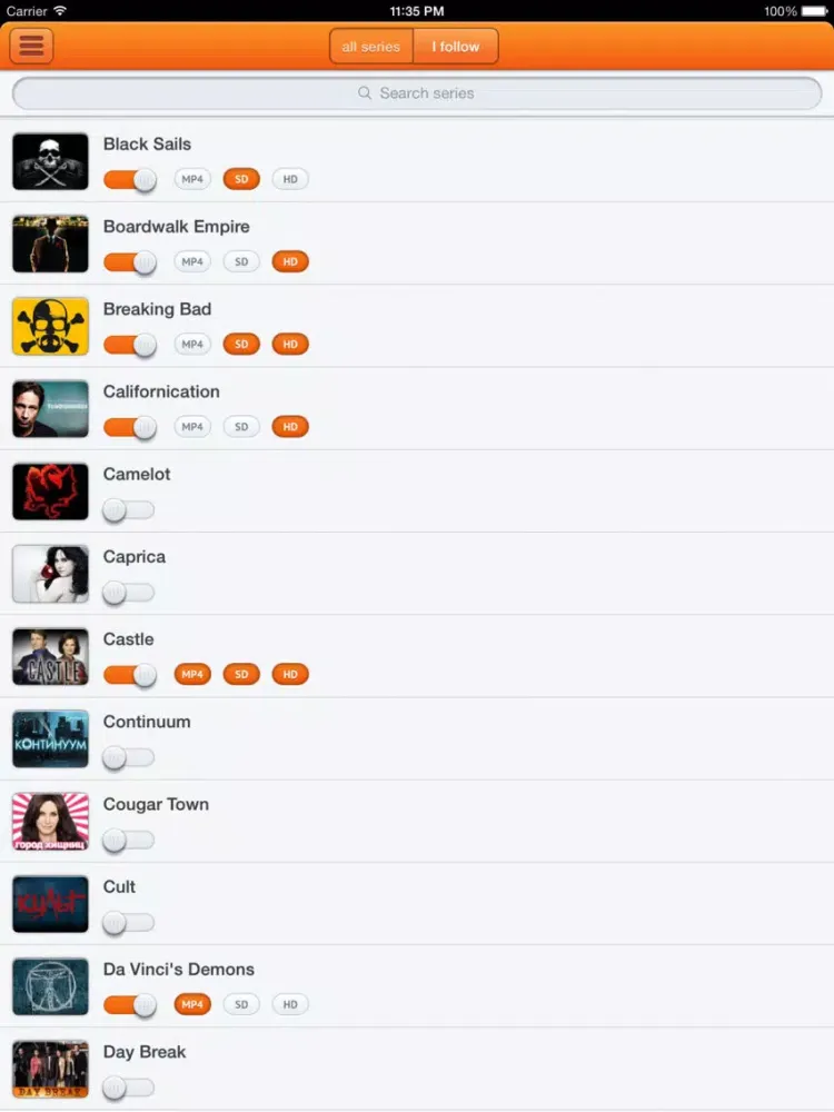 TV Series iPad  スクリーンショット