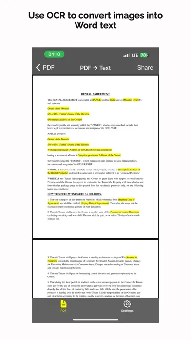 Ảnh chụp màn hình của ScanOCRApp - Scan PDF to Word