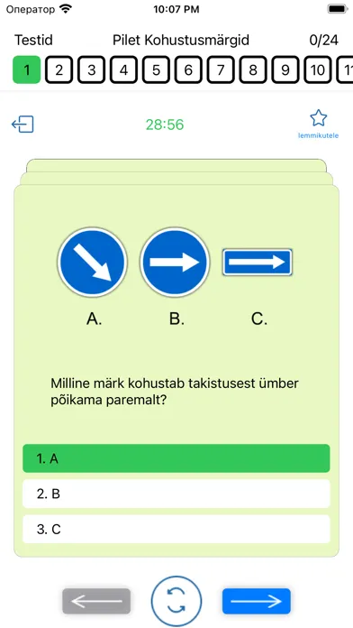 Tangkapan skrin Tests traffic rules 2024 Exam