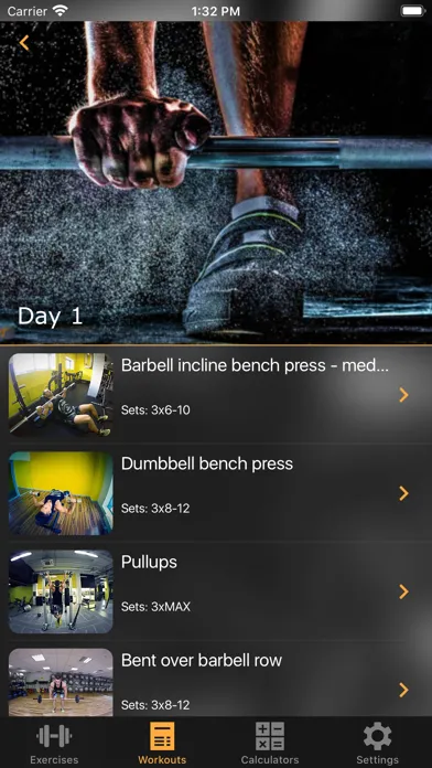 Gym Guide workouts & exercises应用截图