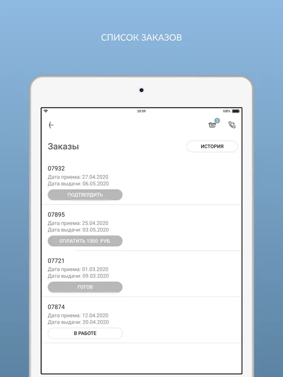 Capturas de tela do Химчистка КЛАССИКА iPad 