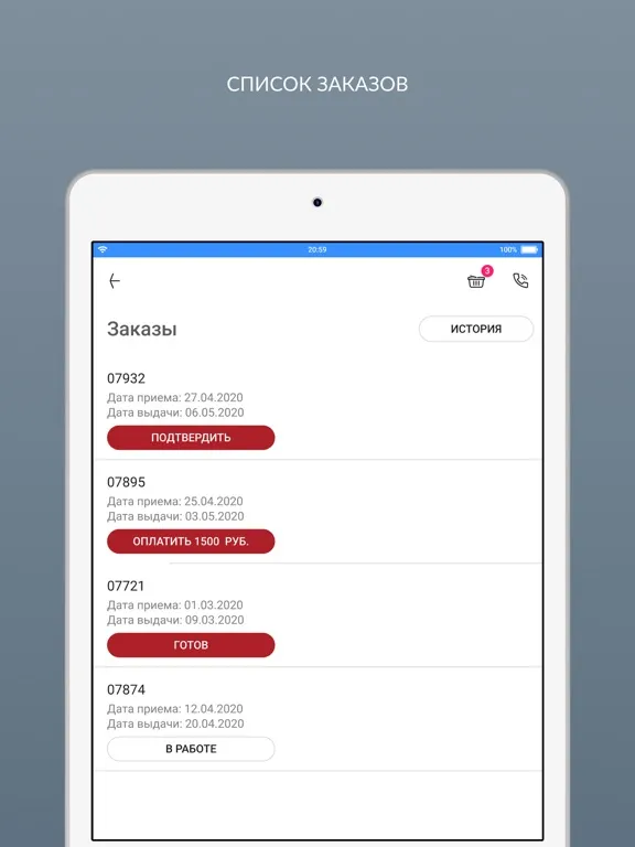 Capturas de tela do ОТ и ДО (химчистка/прачечная) iPad 