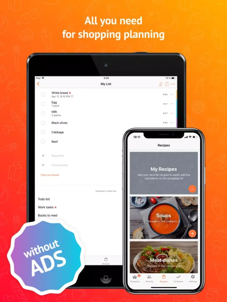 ChefList: family shopping list iPad  Screenshots