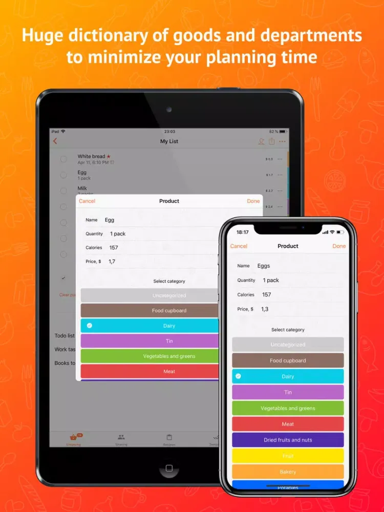 ChefList: family shopping list iPad  Screenshots