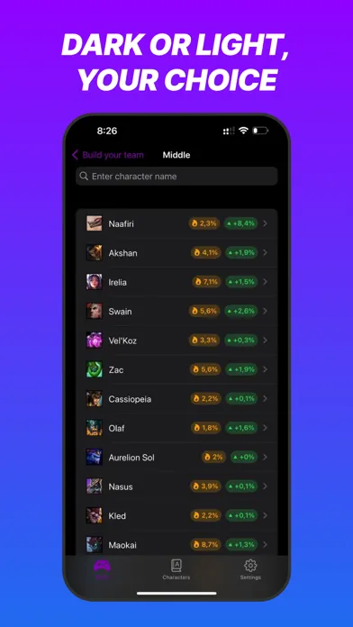 Zrzuty ekranu Game Team Builder