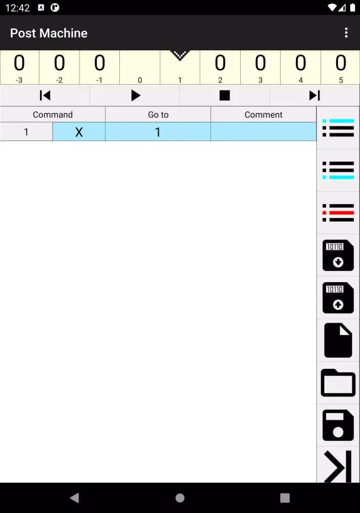 Post machine emulator স্ক্রিনশট