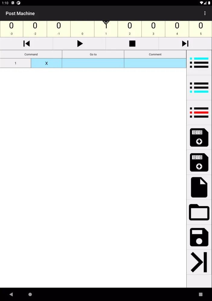 Post machine emulator স্ক্রিনশট
