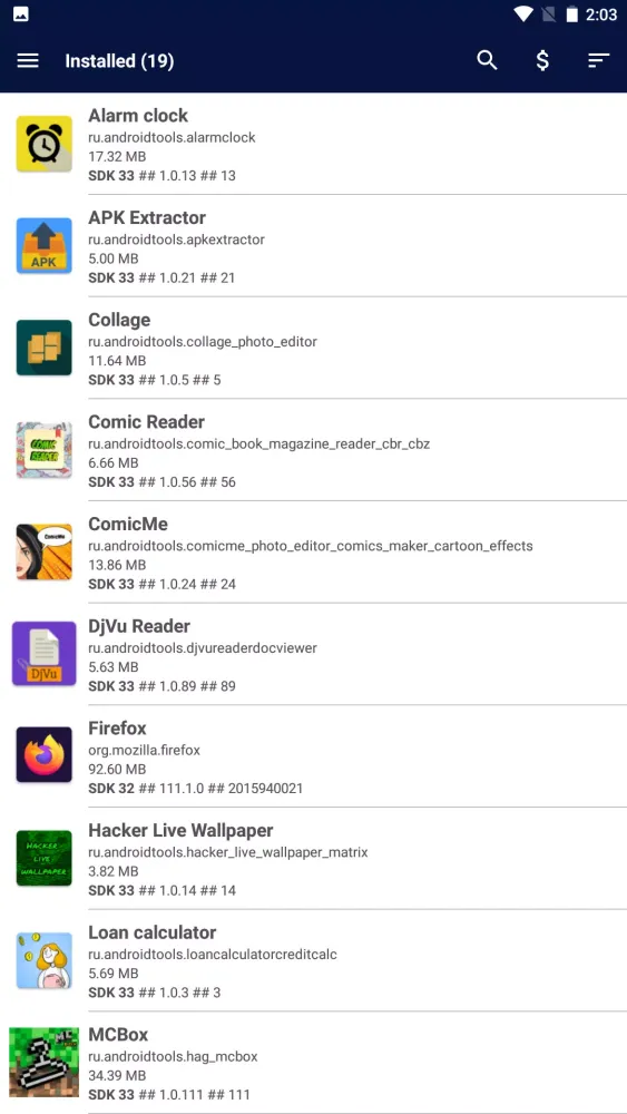 System app remover Screenshots