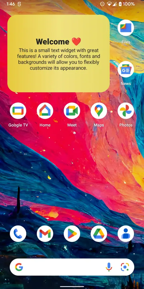 Sticky Notes text widget Screenshots