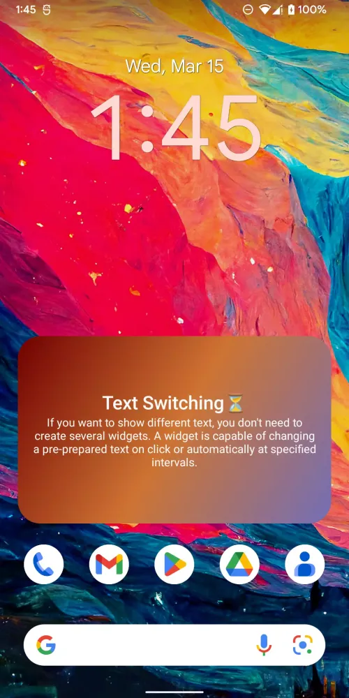 Sticky Notes text widget Screenshots