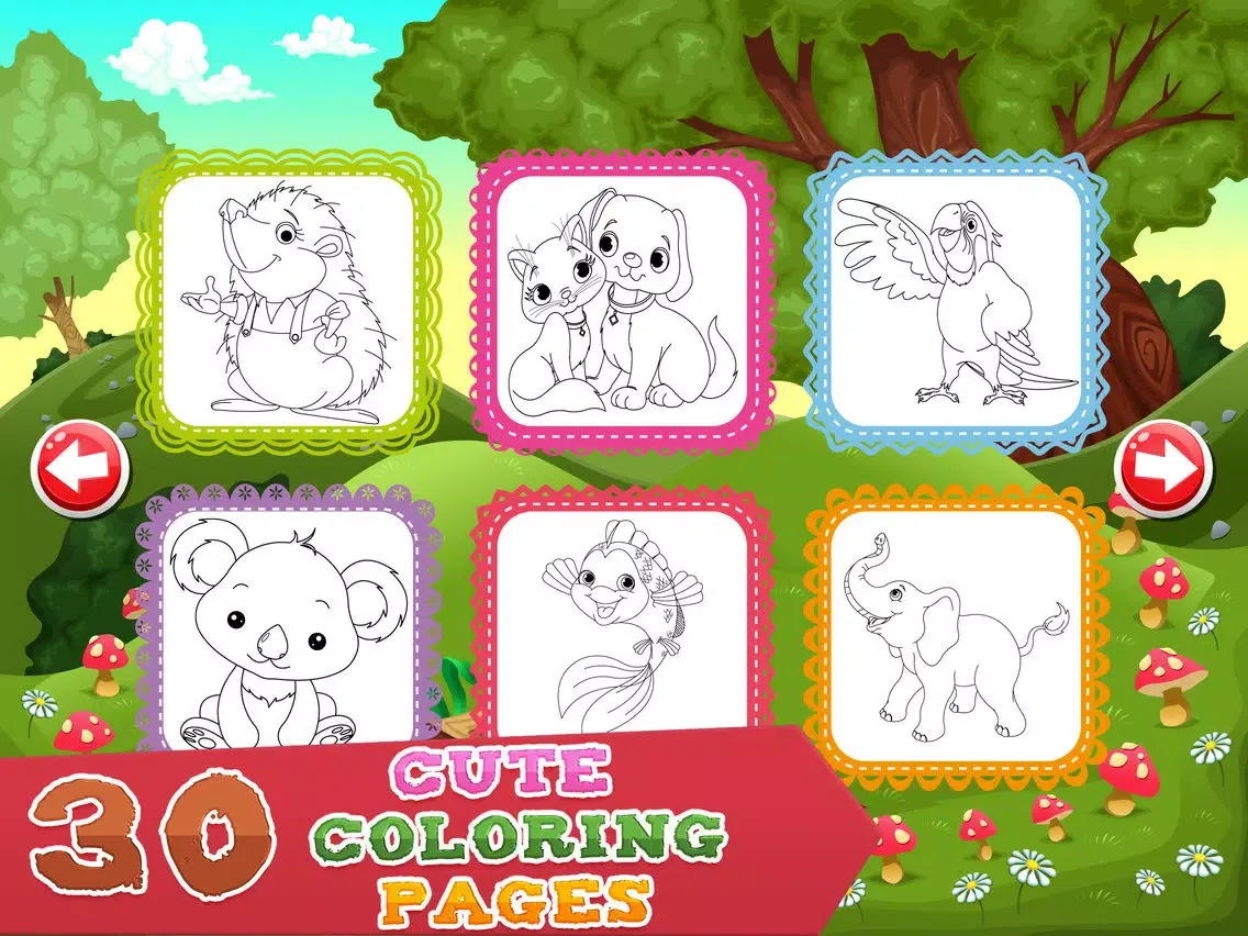 Coloring Pages for Kids - Fun Games for Girls & Boys iPad  Screenshots