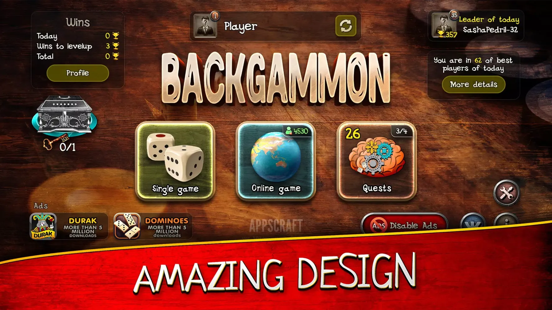 Capturas de tela do Backgammon