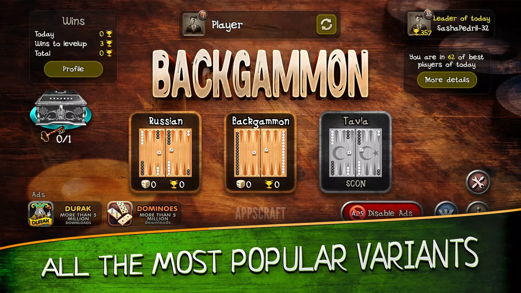 Capturas de tela do Backgammon