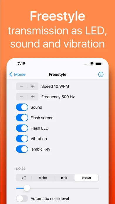 Tangkapan layar Morse:Code training to CW guru