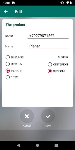 Capturas de tela do Autoterm Control SMS