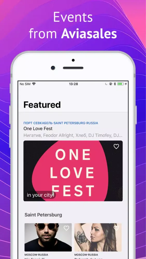Captures d'écran de Aviasales Events — Music Tours