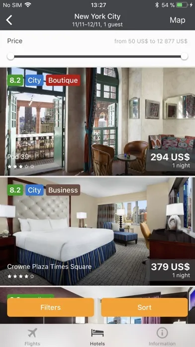 Ảnh chụp màn hình của Travel — Hotels and Flights