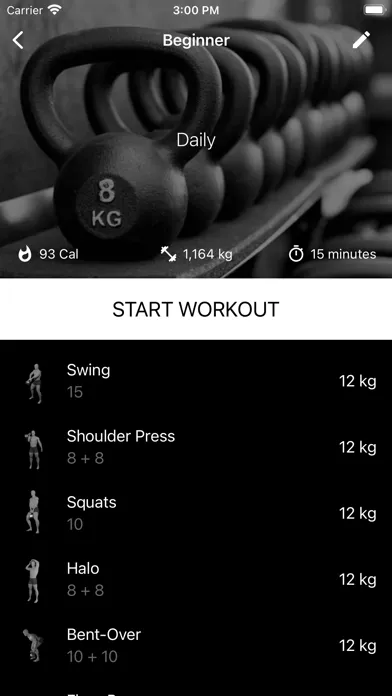 Tangkapan layar Kettlebell Home Workout